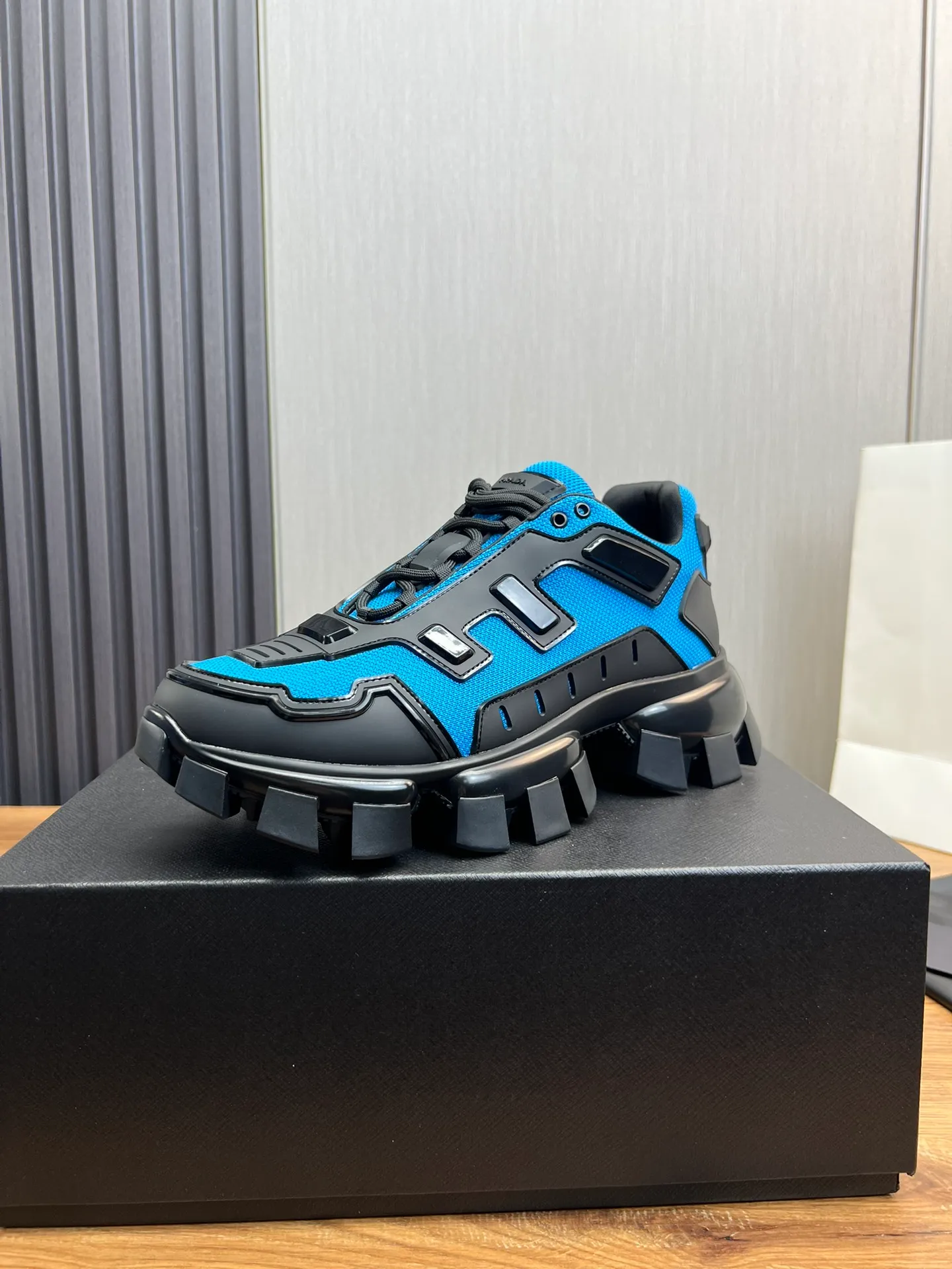 Men's shoes 💰620💰 [PRADA] Hot-selling thick-soled shoes 🔥 Available all year round ✔️Official website synchronization Original fly-knit film fabric + cowhide lining, 1⃣️:1⃣️reproduction, original sole, 38-45 (45 made to order, non-refundable)